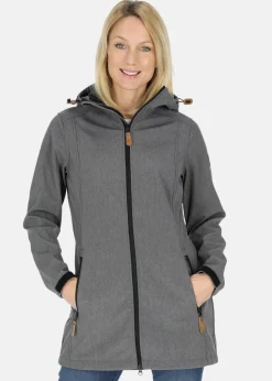 Hot Swedemount Softshell Coat W Lt Grey Melange