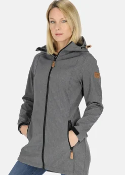 Hot Swedemount Softshell Coat W Lt Grey Melange