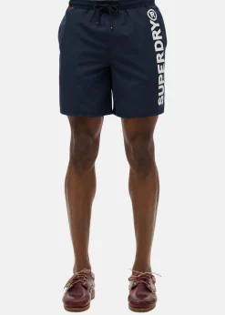 Clearance Superdry SPORT GRAPHIC 17 SWIM SHORT Nautical Navy