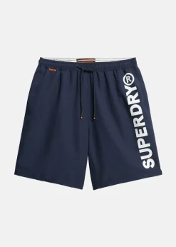 Clearance Superdry SPORT GRAPHIC 17 SWIM SHORT Nautical Navy