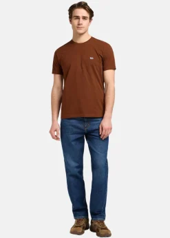 Best Lee SS_PATCH_LOGO_TEE LUXE_BROWN