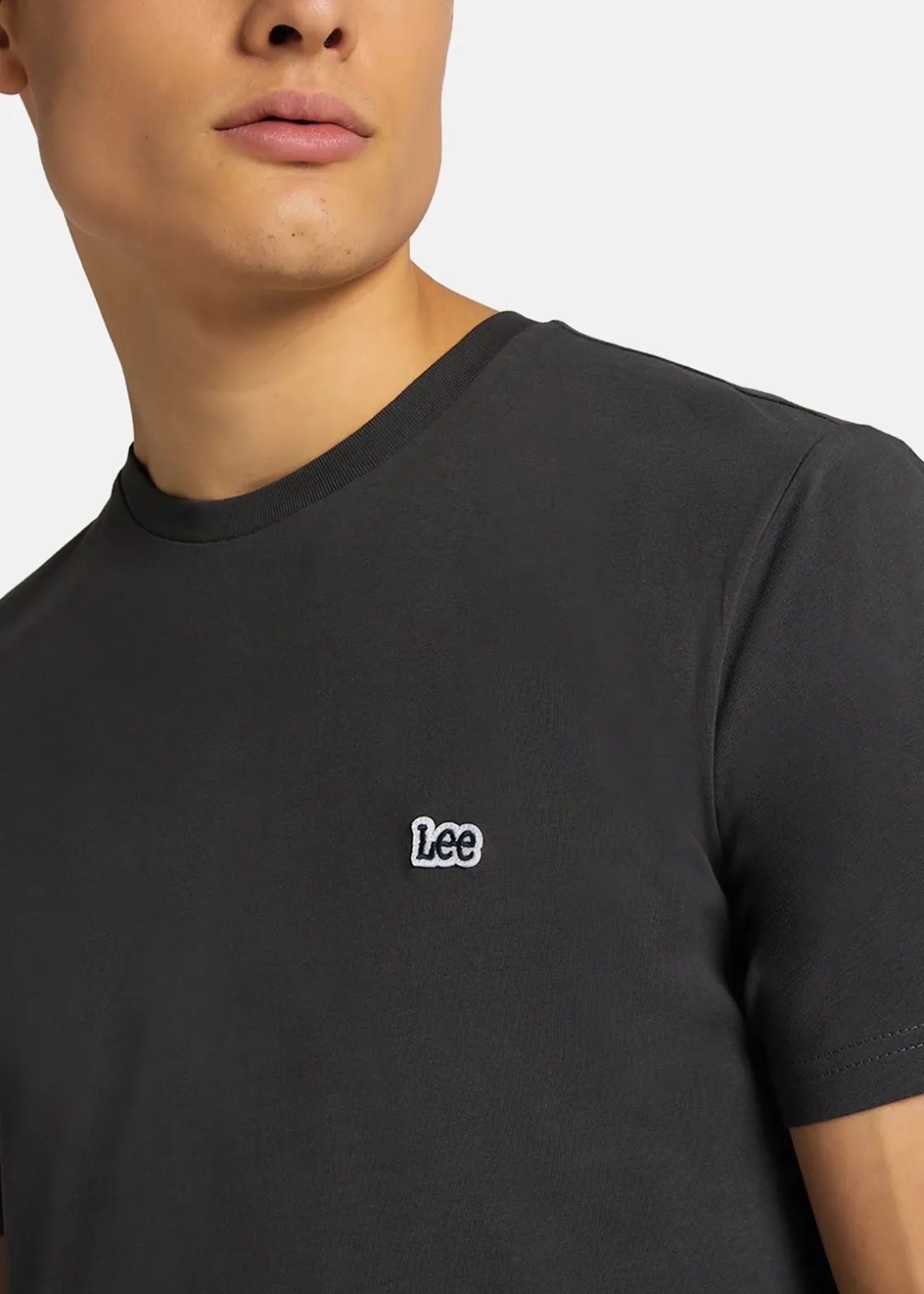 Sale Lee SS_PATCH_LOGO_TEE WASHED_BLACK