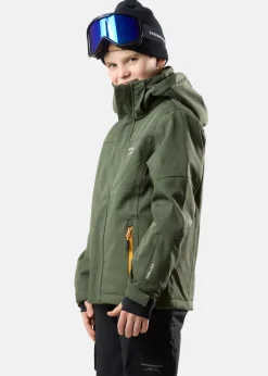 Sale Swedemount St. Anton Jacket JR Dk Olive/Mustard Yellow