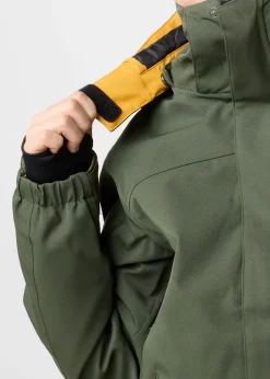 Sale Swedemount St. Anton Jacket JR Dk Olive/Mustard Yellow