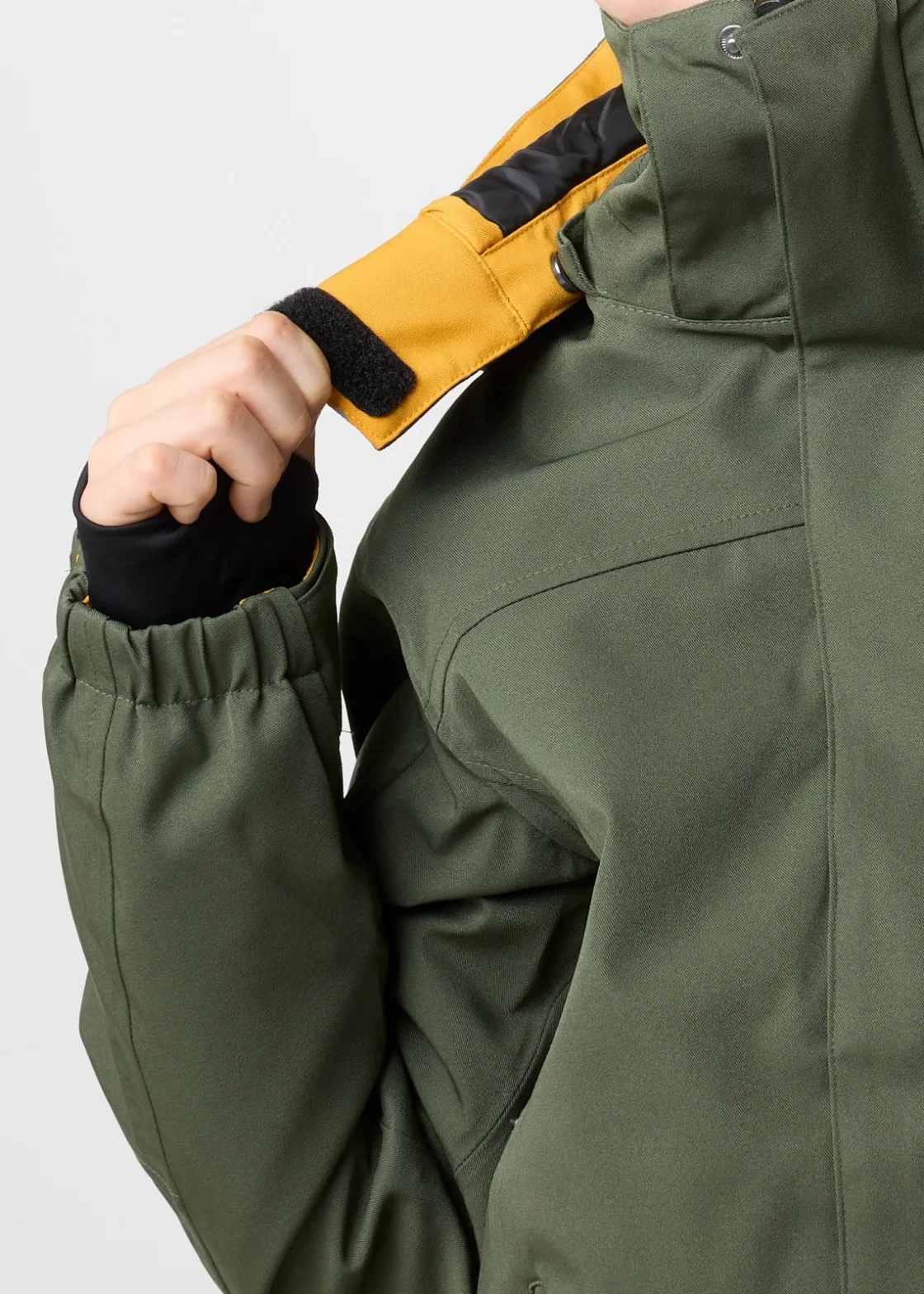 Sale Swedemount St. Anton Jacket JR Dk Olive/Mustard Yellow