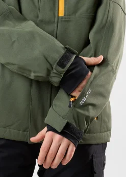 Sale Swedemount St. Anton Jacket JR Dk Olive/Mustard Yellow