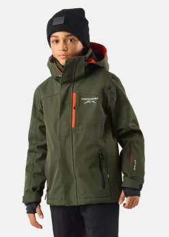 Outlet Swedemount St. Anton Jacket JR Dk. Olive Green/Burned Orange