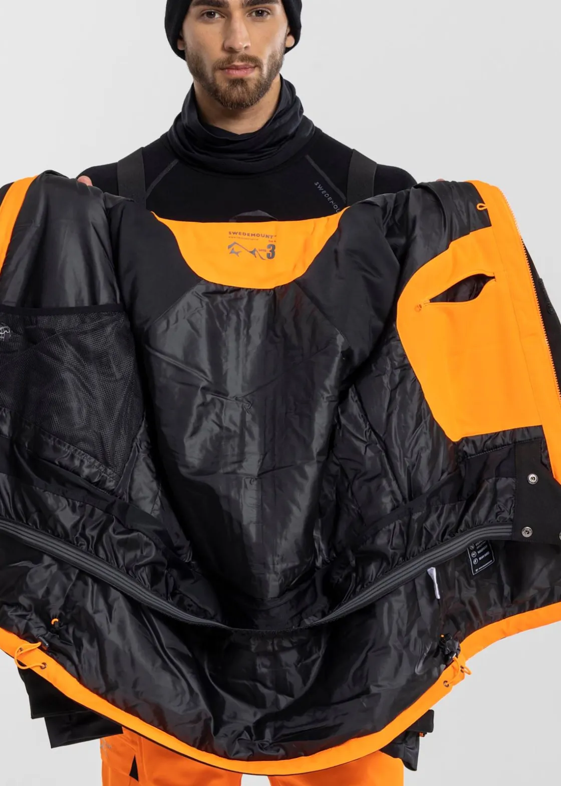 Clearance Swedemount St. Anton Jacket SR Black/Orange