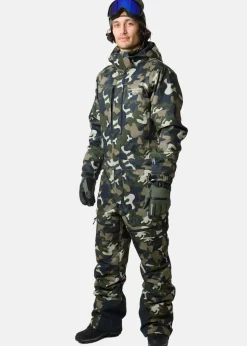 Clearance Swedemount St. Anton Skisuit Green Camouflage/Black