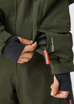 Swedemount St. Anton Skisuit JR Dk. Olive Green/Burned Orange