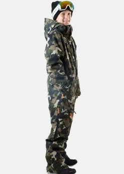 New Swedemount St. Anton Skisuit JR Green Camouflage/Black