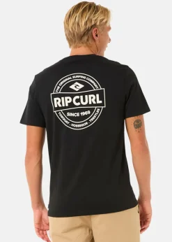 Discount Rip Curl STAPLE TEE BLACK