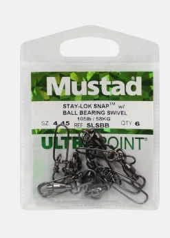 Hot Mustad STAY-LOC Hake m. Kullagerlekan Svart Nickel