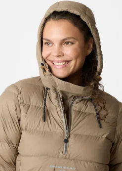 Hot Swedemount Östersund Down Anorak Long W Cappuccino/Cappuccino