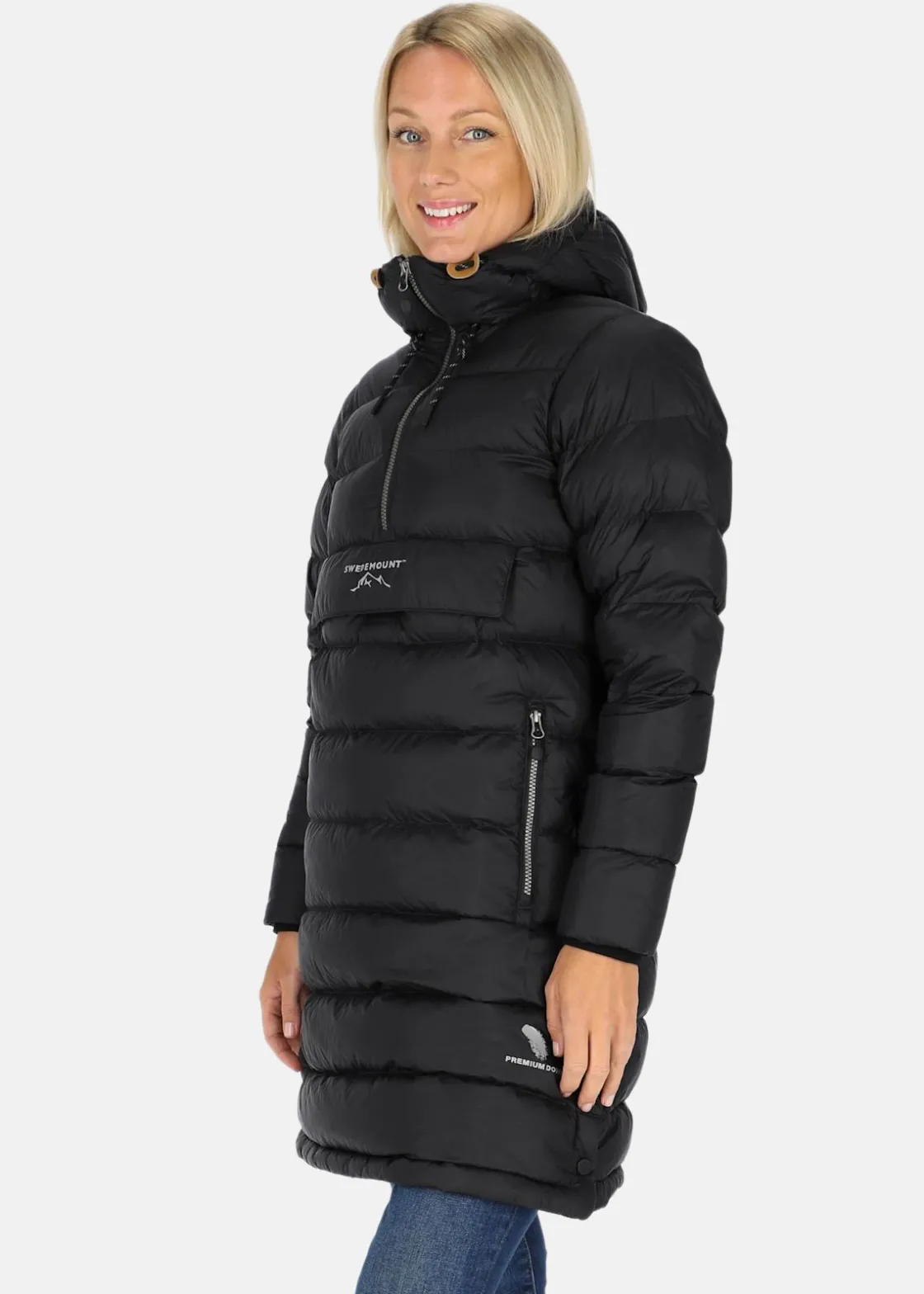 Swedemount Östersund Down Anorak Long W Black/Black