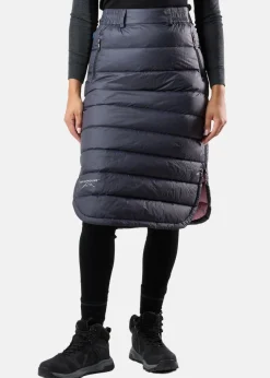 New Swedemount Östersund Long Down Skirt W Charcoal/Dusty Rose