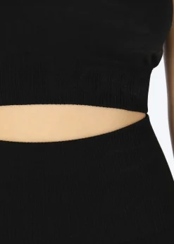 Outlet Björn Borg STHLM SEAMLESS LIGHT CROP TOP BLACK BEAUTY
