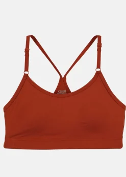New Casall Strappy Sports Bra Burnt Sienna Red