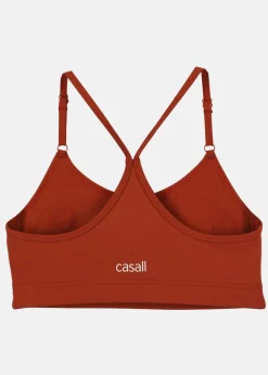New Casall Strappy Sports Bra Burnt Sienna Red