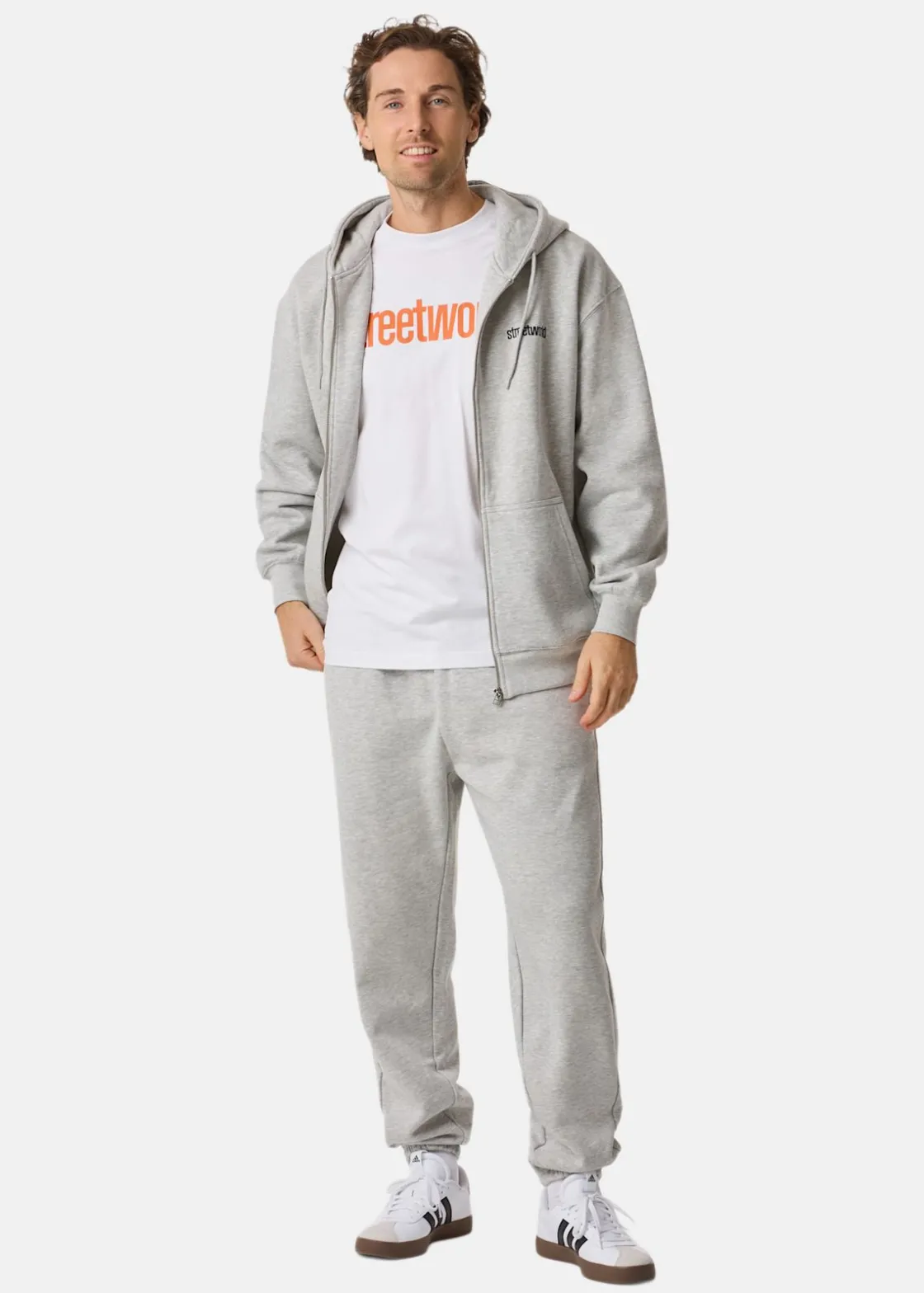 Hot Streetworld Classic Sweatpant L Grey Mel