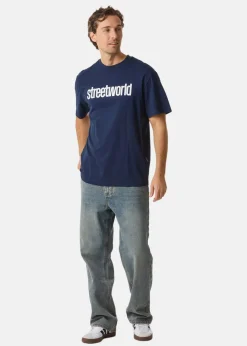 Best Streetworld Classic Tee Logo Navy