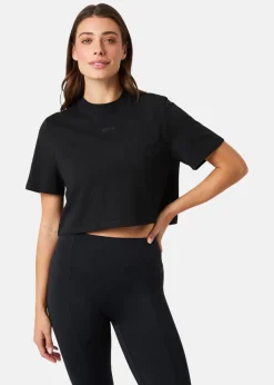 Best Björn Borg STUDIO OVERSIZED CROPPED T-SHI BLACK BEAUTY