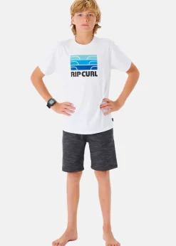 Discount Rip Curl SURF REVIVAL MUMMA TEE-BOY OPTICAL WHITE