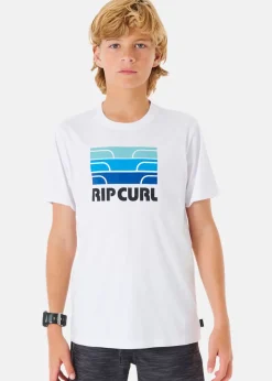 Discount Rip Curl SURF REVIVAL MUMMA TEE-BOY OPTICAL WHITE