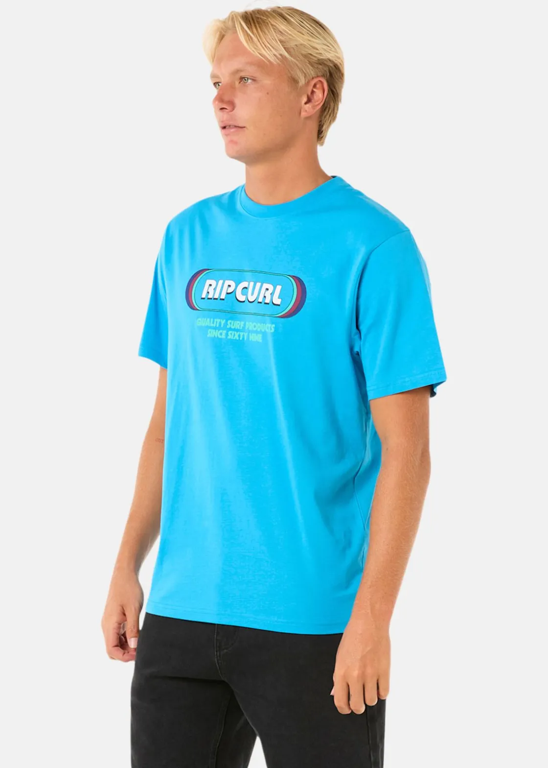 Sale Rip Curl SURF REVIVAL YO MUMMA TEE BLUE PAINT
