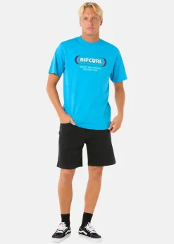 Sale Rip Curl SURF REVIVAL YO MUMMA TEE BLUE PAINT
