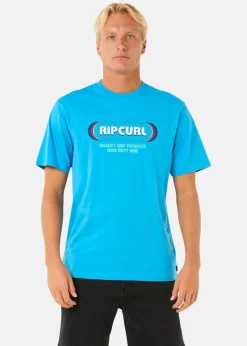 Sale Rip Curl SURF REVIVAL YO MUMMA TEE BLUE PAINT