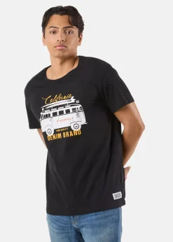 Online Denim Factory Surfer Van Tee Black