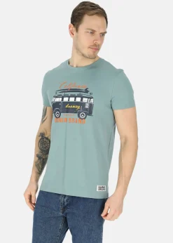 Best Denim Factory Surfer Van Tee Sage Green
