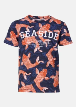 Seaside Sushi Tee JR Navy/Red