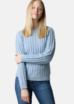 New Seaside Tampa Cabel knit W Dusty Blue