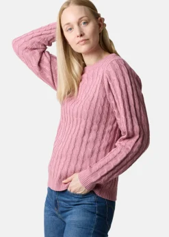 Online Seaside Tampa Cabel knit W Dusty Rose