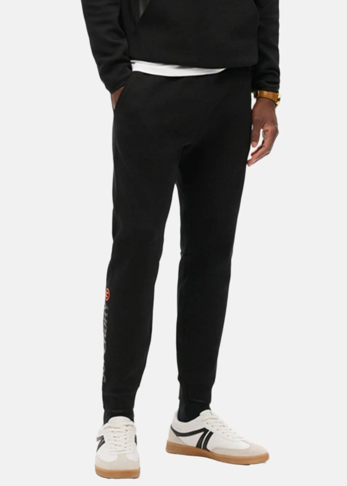 Clearance Superdry TECH LOGO TAPERED JOGGER Black