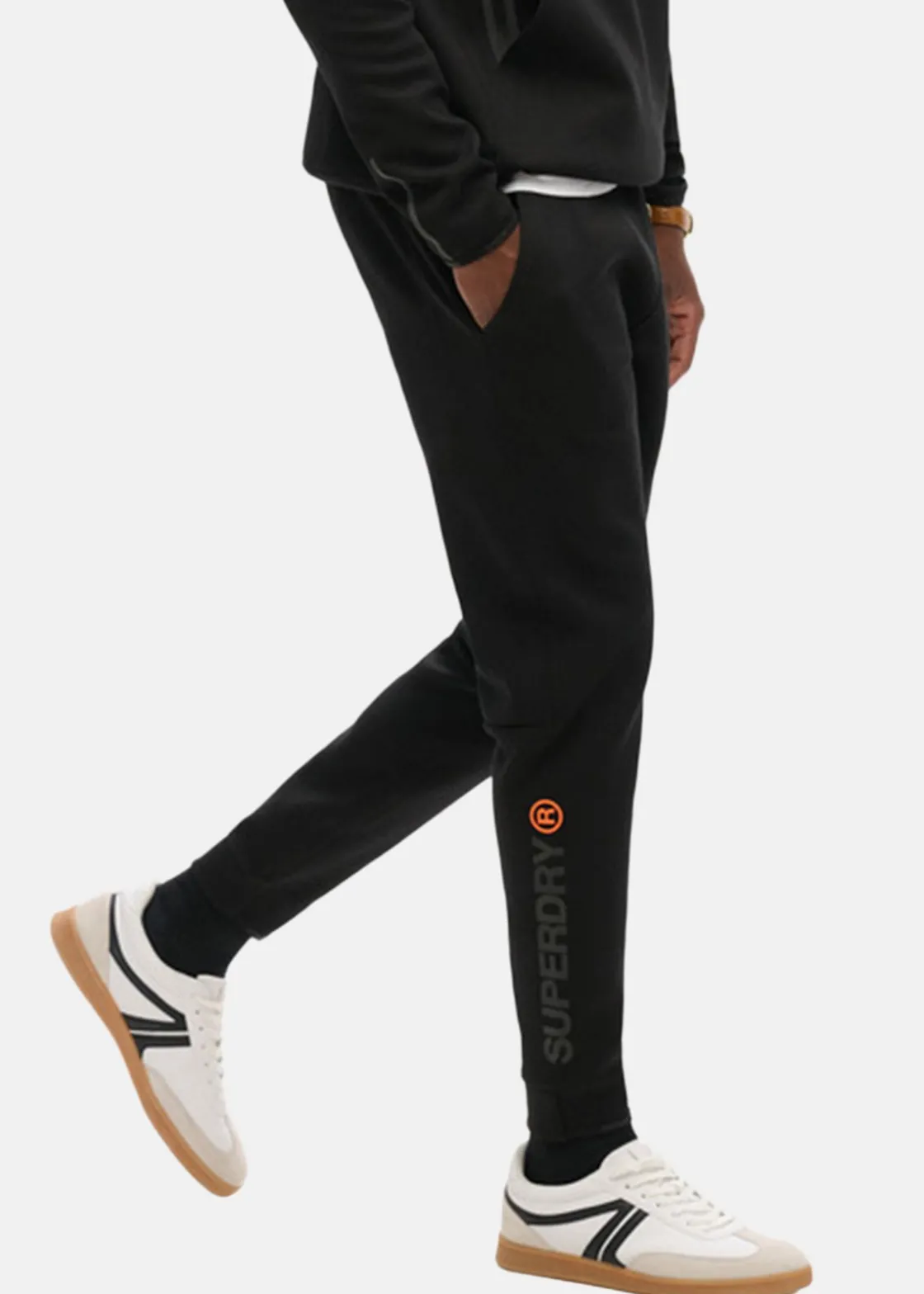 Clearance Superdry TECH LOGO TAPERED JOGGER Black