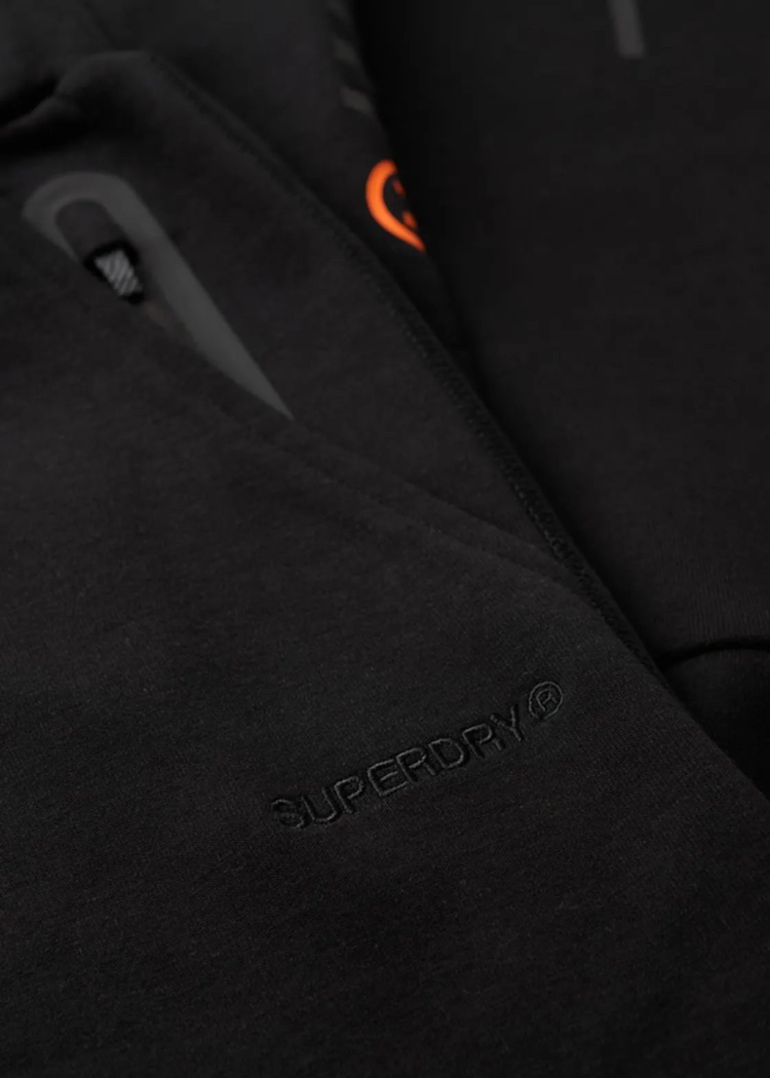 Clearance Superdry TECH LOGO TAPERED JOGGER Black