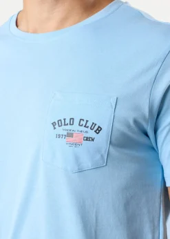 Best Saint Vincent Texas Tee (Bröstficka) Lt Blue