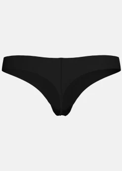 Outlet Calvin Klein THONG 3PK BLACK W/ SMOKE LOGO (3)