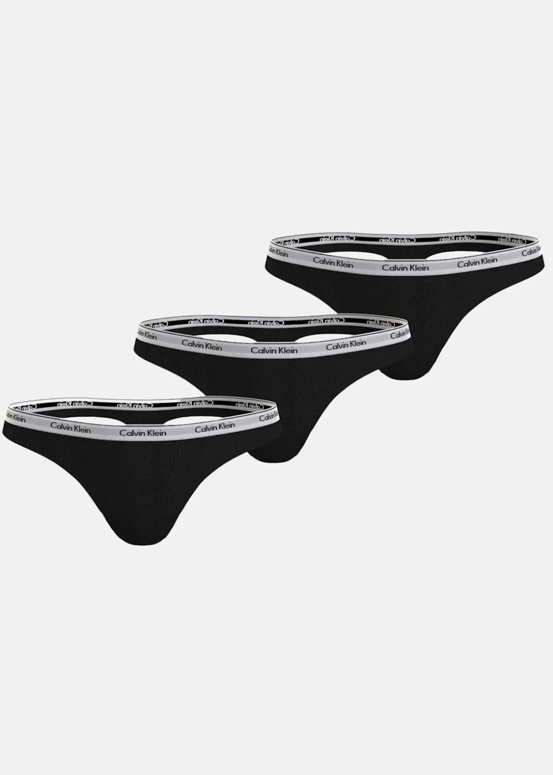 New Calvin Klein THONG 3PK BLACK/BLACK/BLACK