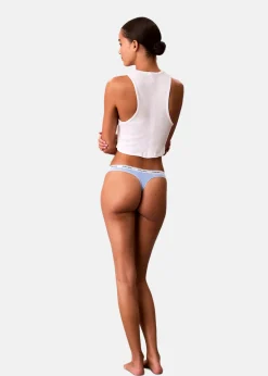 New Calvin Klein THONG 3PK BLACK/WHITE/FROZEN FJIORD