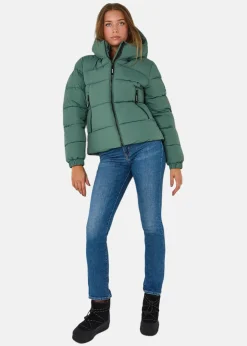 Clearance Denim Factory Tokyo Puffy Jacket W Faded Teal Green