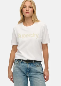 Hot Superdry Tonal Core Tee Brilliant White