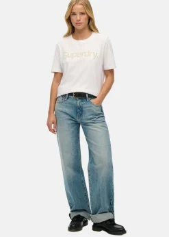 Hot Superdry Tonal Core Tee Brilliant White