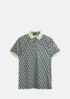 Outlet J.lindeberg Tour Tech Reg Fit Print Polo Geo JL Navy