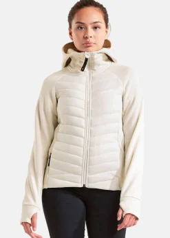 Outlet Didriksons TOVIK GIRLS HOODIE 4 Shell White