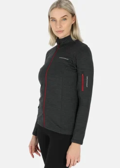 Hot Swedemount Trail Stretch Fullzip W Charcoal Melange/Burgundy