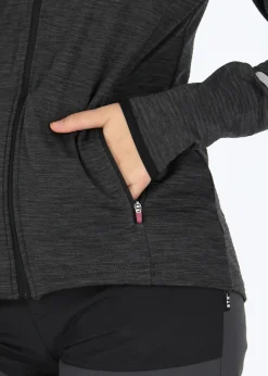 Swedemount Trail Stretch Hood Jacket W Charcoal Melange/ Black